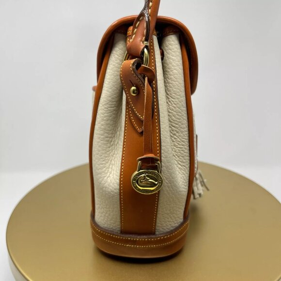 Vintage Dooney and Bourke Women's Cream All-Weather Leather Top Handle Bag Purse - Picture 8 of 15